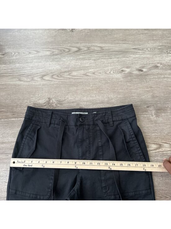Vince Utility Crop Pants Womens 10 Black Ankle Cropped Belted - Picture 9 of 16